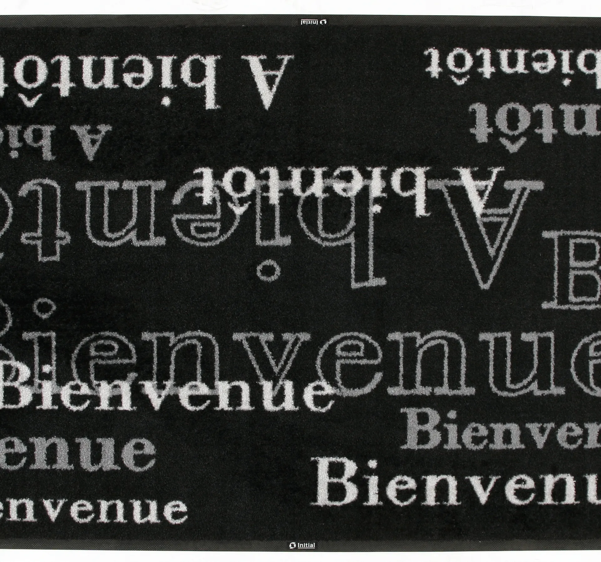 Tapis d'accueil en location Netexial reflets bienvenue noir