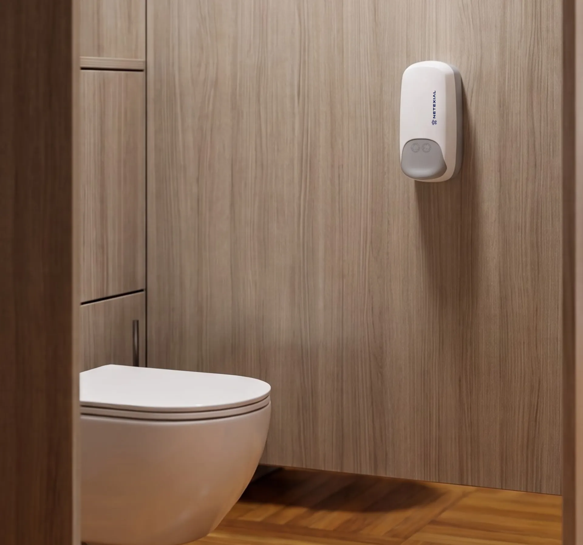 distributeur desinfectant toilettes